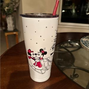 Disney Mickey and Minnie Christmas sleigh tumbler